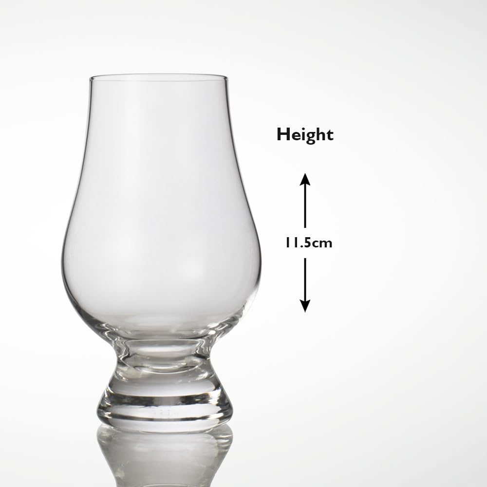 Glencairn whiskey glass wide bowl showcases color.