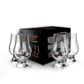Glencairn whisky glass set of 4 in gift carton showcases premium packaging.