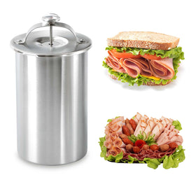 Glendaveny ham maker press exterior – durable stainless steel for home use.