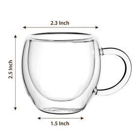 Glenkach espresso cups with handle showing secure grip and stylish design.