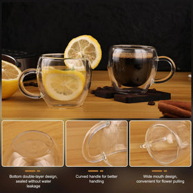 Glenkach multipurpose espresso mugs suitable for cappuccino, tea, or desserts.