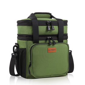 GLENKEY expandable 16L lunch bag with top compartment keeps meals organized on the go.
