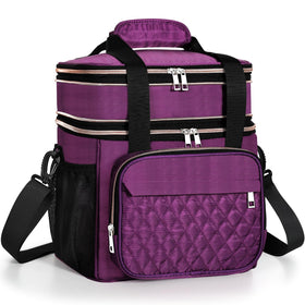 GLENKEY Expandable Lunch Box purple front view for daily meals on the go