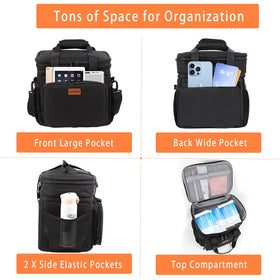 GLENKEY heavy-duty lunch cooler with water-resistant exterior protects contents.
