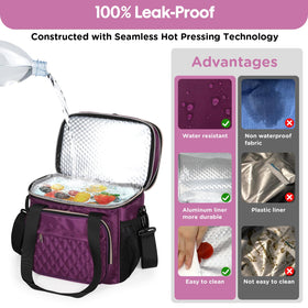 GLENKEY Lunch Box purple skeleton structure standing upright