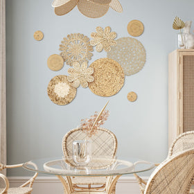 Glenmal boho wall basket 13cm round accent for shelves.