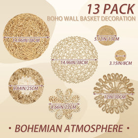 Glenmal boho wall basket 25cm round bamboo brings organic charm.