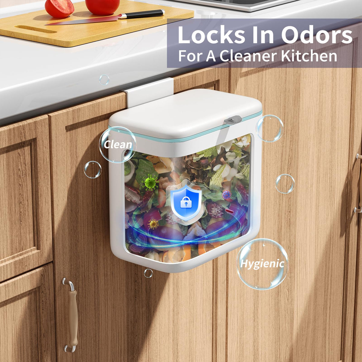 Gleynest retaining ring prevents bag slippage during disposal