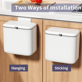 Gleynest bin demonstrating dual opening methods for convenient use