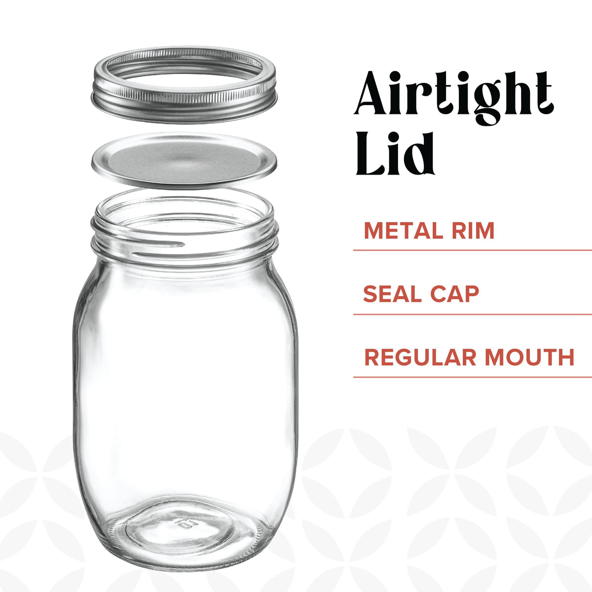GLING airtight lid and band closeup demonstrates secure seal for freshness.
