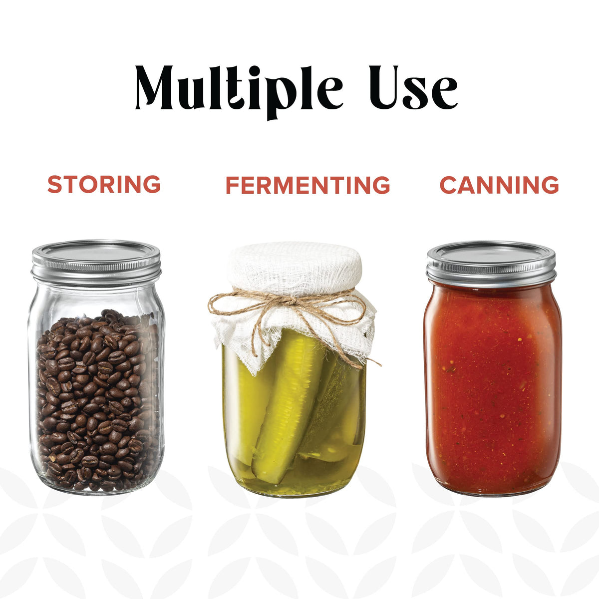 GLING dishwasher-safe and freezer-safe mason jar demonstrates versatile storage.