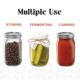 GLING 2-quart jars showcase thick glass and a gleaming finish.