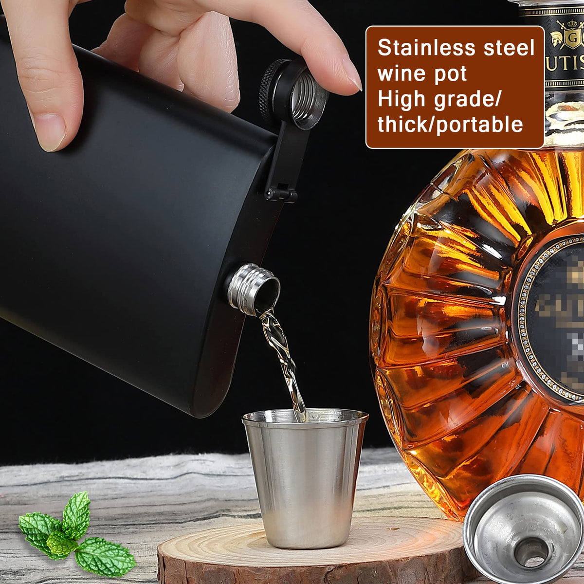 GliSun compact pocket-size flask fits easily in pockets or bags.