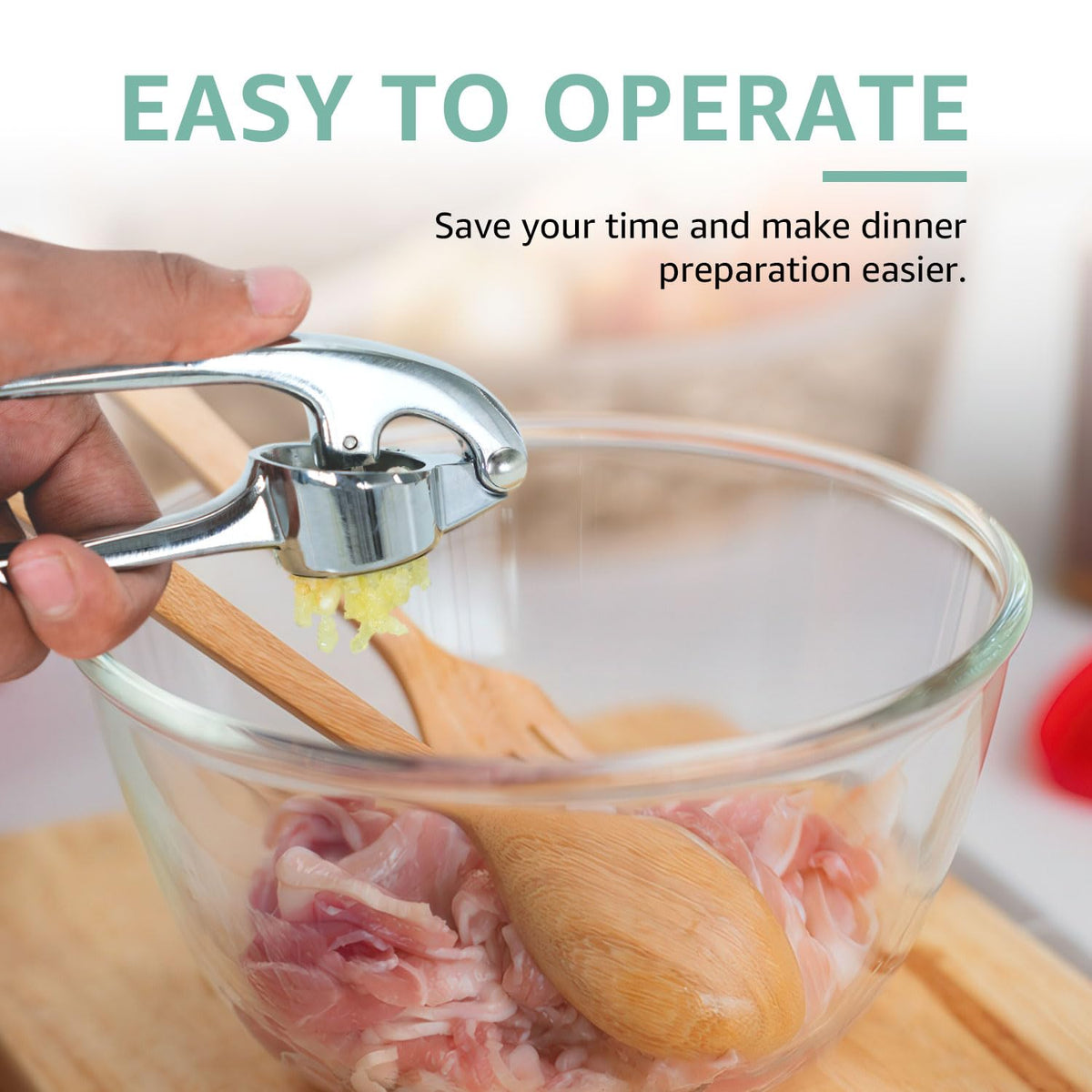 Global Digitronix garlic press is dishwasher safe for easy cleaning.