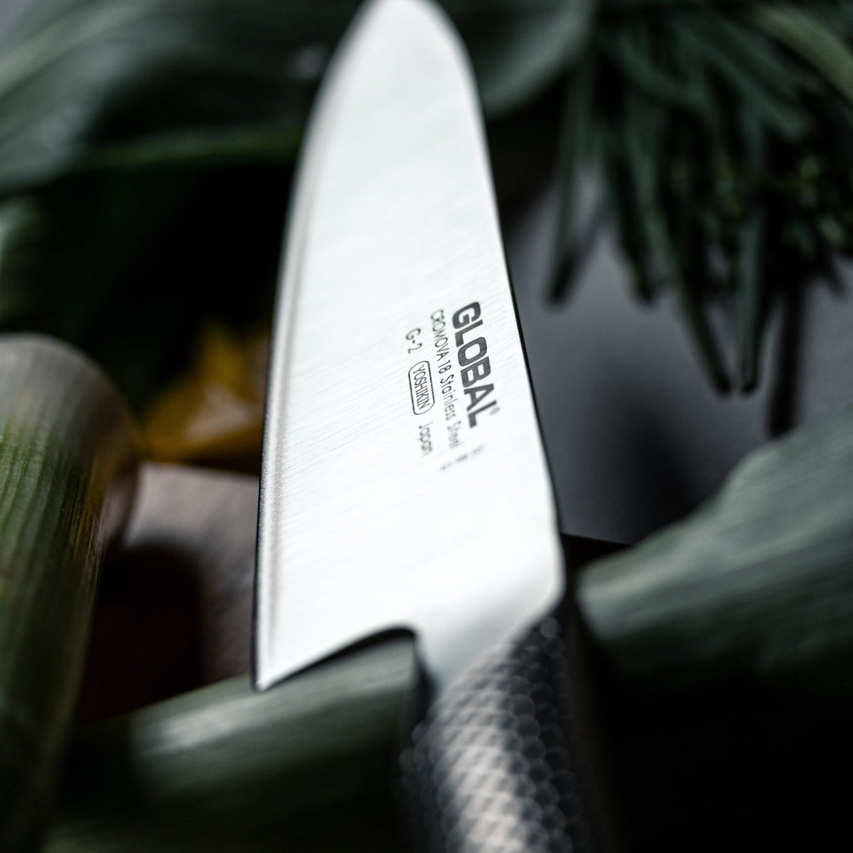 Global Knives edge arrives razor-sharp for immediate prep tasks.
