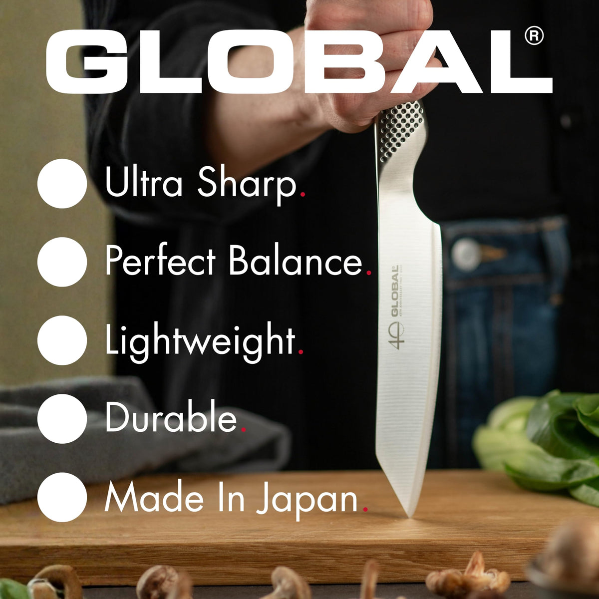 Global Knives hand-wash recommended to protect the blade.