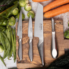 Global 3.5-inch paring knife stainless steel finish conveys durability