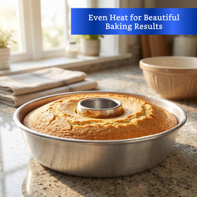 GLOBE ROCKET ring cake pan side view highlights sturdy construction and heat diffusion