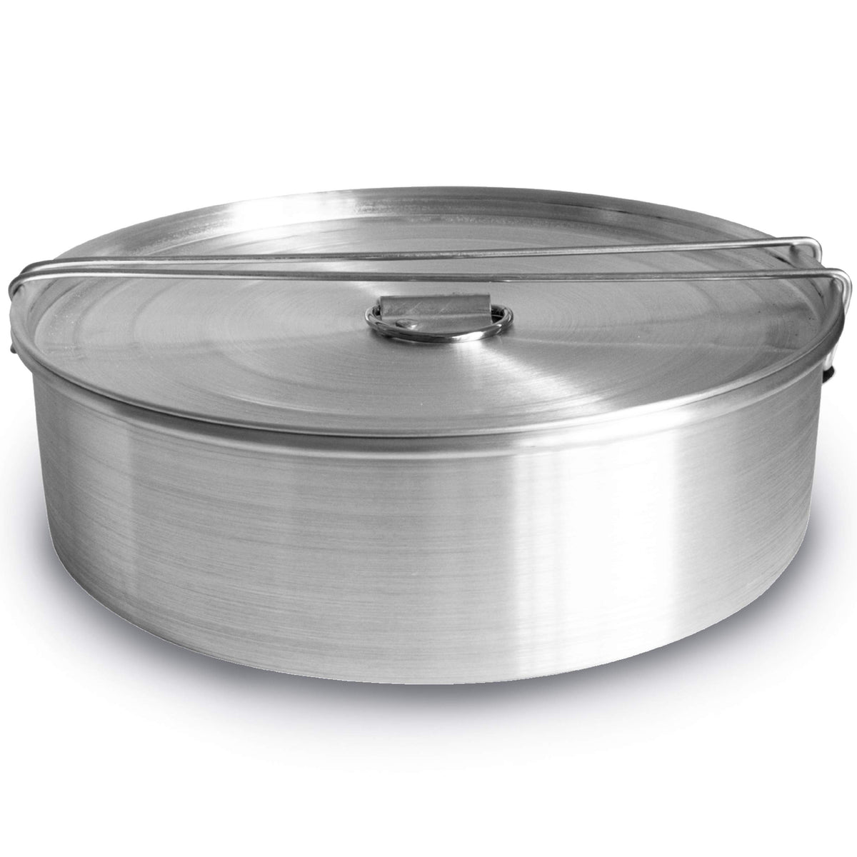 GLOBE ROCKET flan mold with lid, oversized XL front view for batch baking