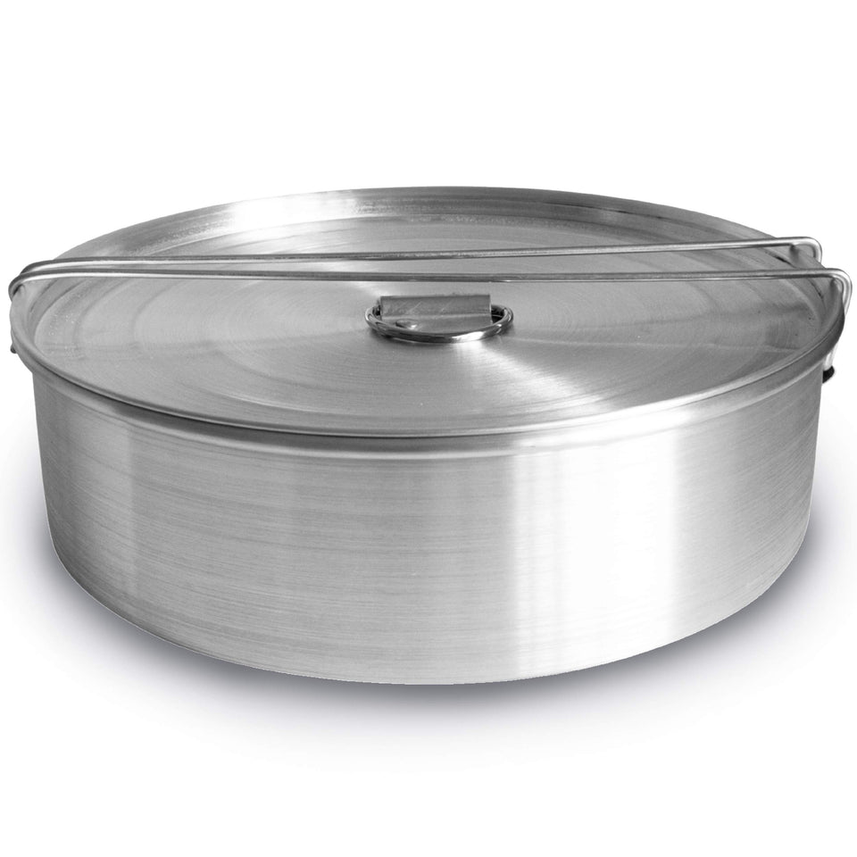GLOBE ROCKET flan mold with lid, oversized XL front view for batch baking