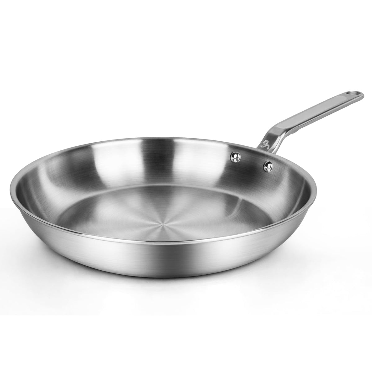 GLOBEHOME 12-inch frying pan top view highlights ample surface area for family meals