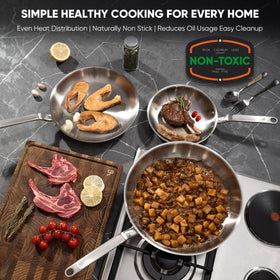 GLOBEHOME induction-ready base ensures compatibility with all stove types