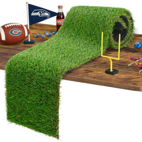 GLOBREEN artificial grass table runner 72-inch for festive table decor and easy cleanup.