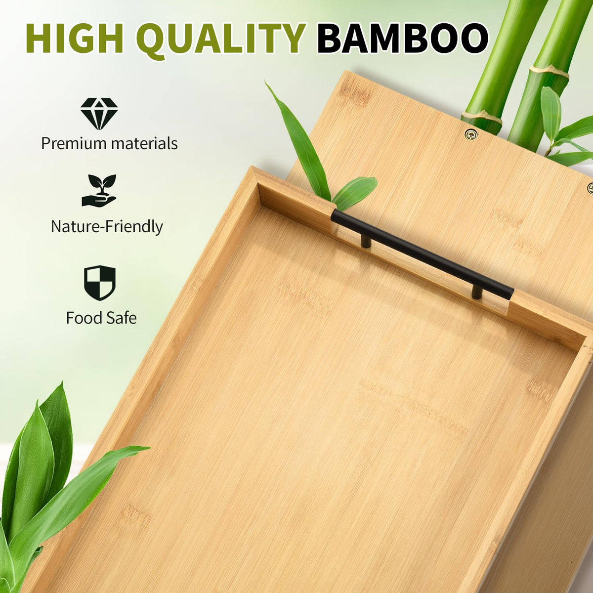 GLOKUUCA bamboo charcuterie board grain detail highlights natural material
