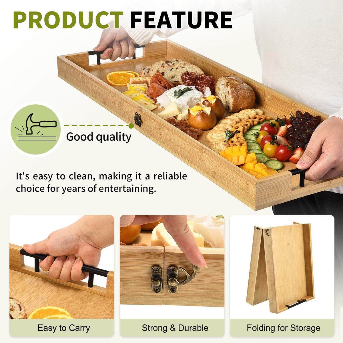 GLOKUUCA charcuterie board lid for secure storage and fresh presentation