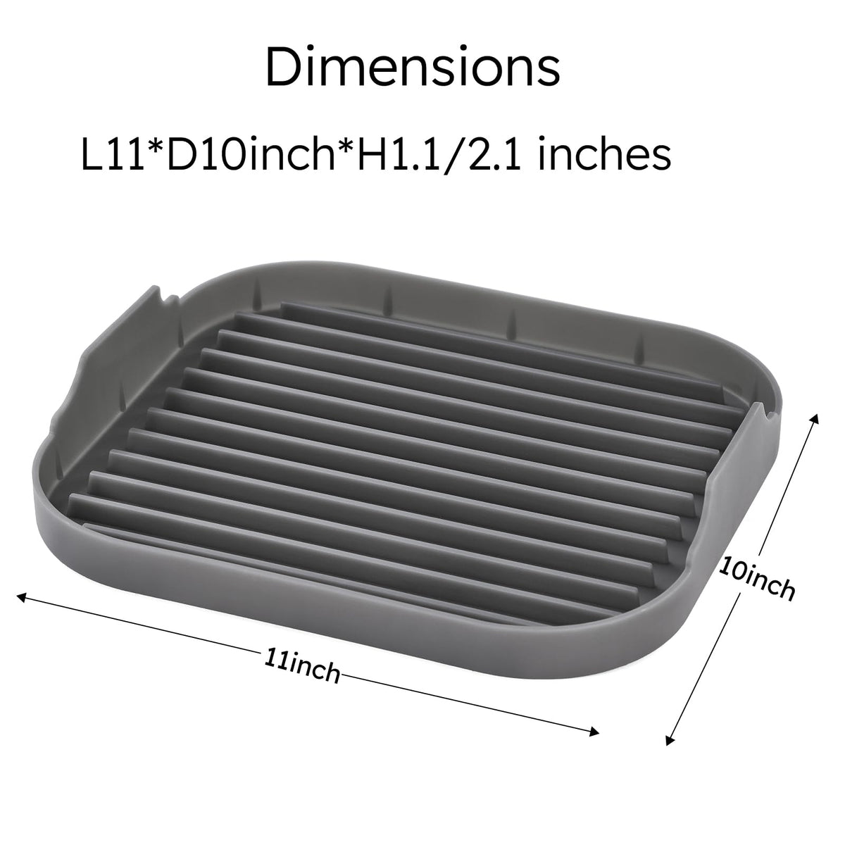 Glolaurge deep grooves lift grease away for cleaner microwave cooking.