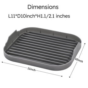 Glolaurge deep grooves lift grease away for cleaner microwave cooking.