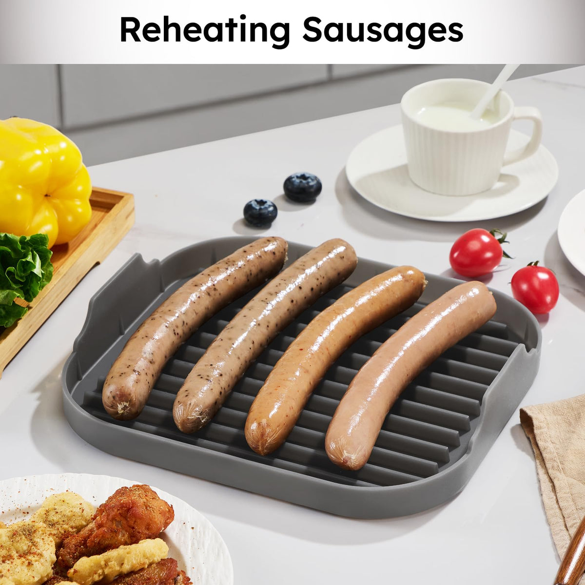 Glolaurge microwave tray is dishwasher-safe for quick cleanup.