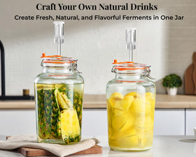 Glolaurge heavy jars promote stable fermentation for mead and kombucha