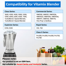 Glorence stainless steel blender pitcher side view emphasizes rust-resistant construction for long-term use.