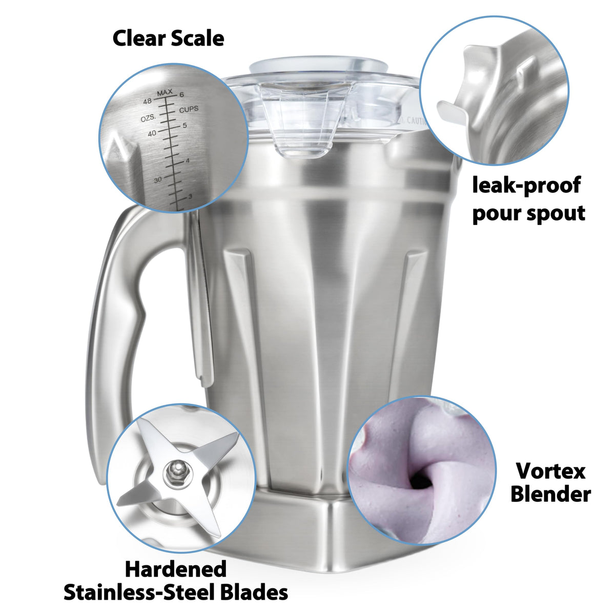 Glorence blender pitcher dishwasher-safe design supports effortless cleanup after blending.