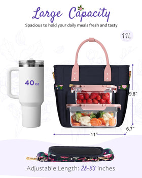 GLORIEROO insulated lunch bag showing roomy interior and thermal performance.