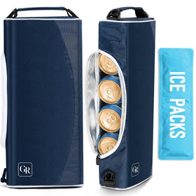 GLORIEROO golf cooler bag front view with ice packs for on-course cooling.