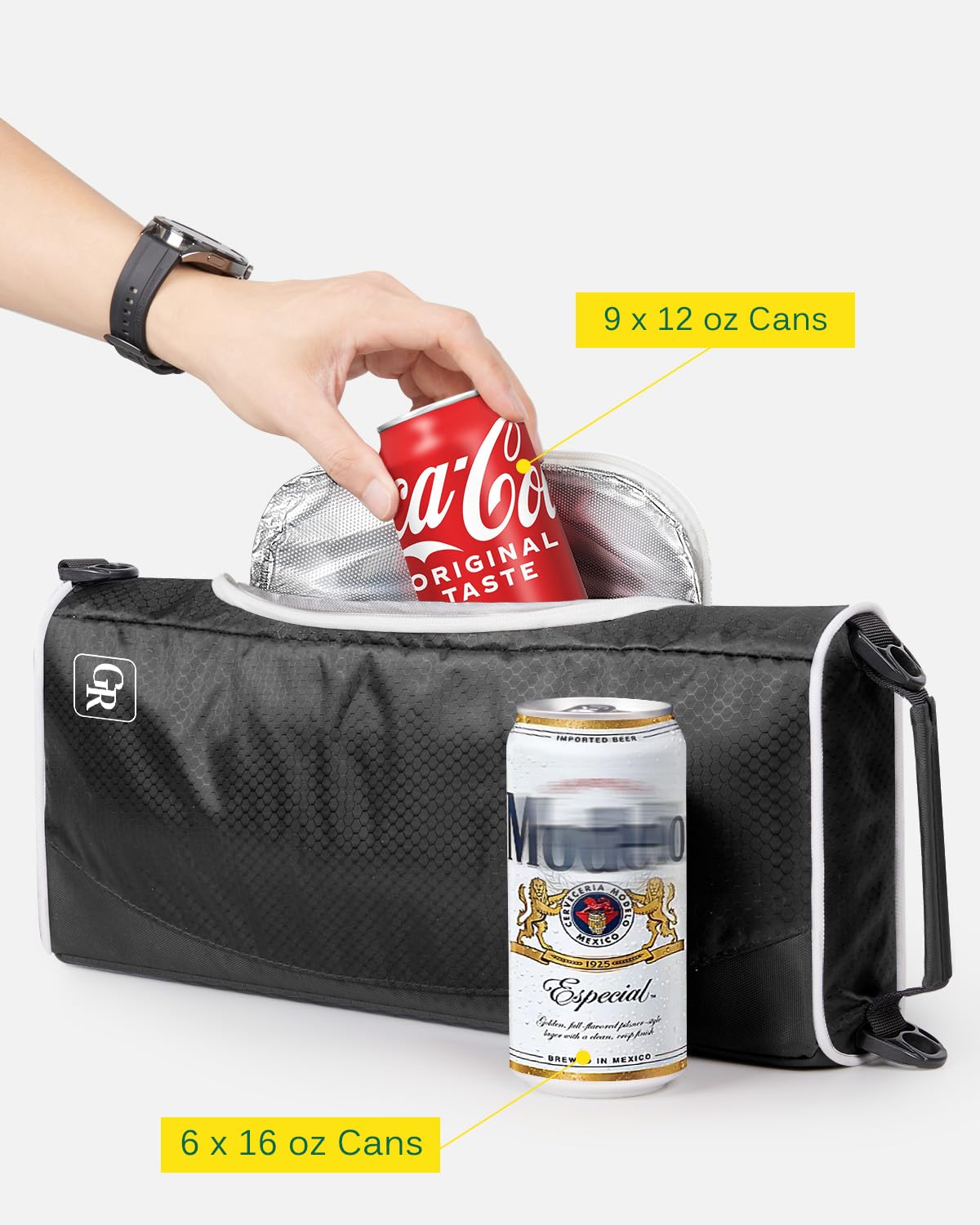 GLORIEROO outdoor-ready cooler bag ideal for picnics, camping, or fishing trips.
