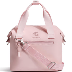 GLORIEROO pastel lunch box closed, stylish tote design for daily meals.