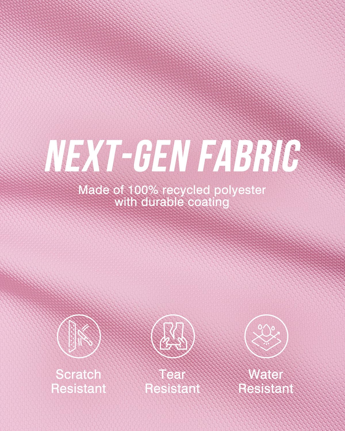GLORIEROO water-repellent coating protects contents during travel.
