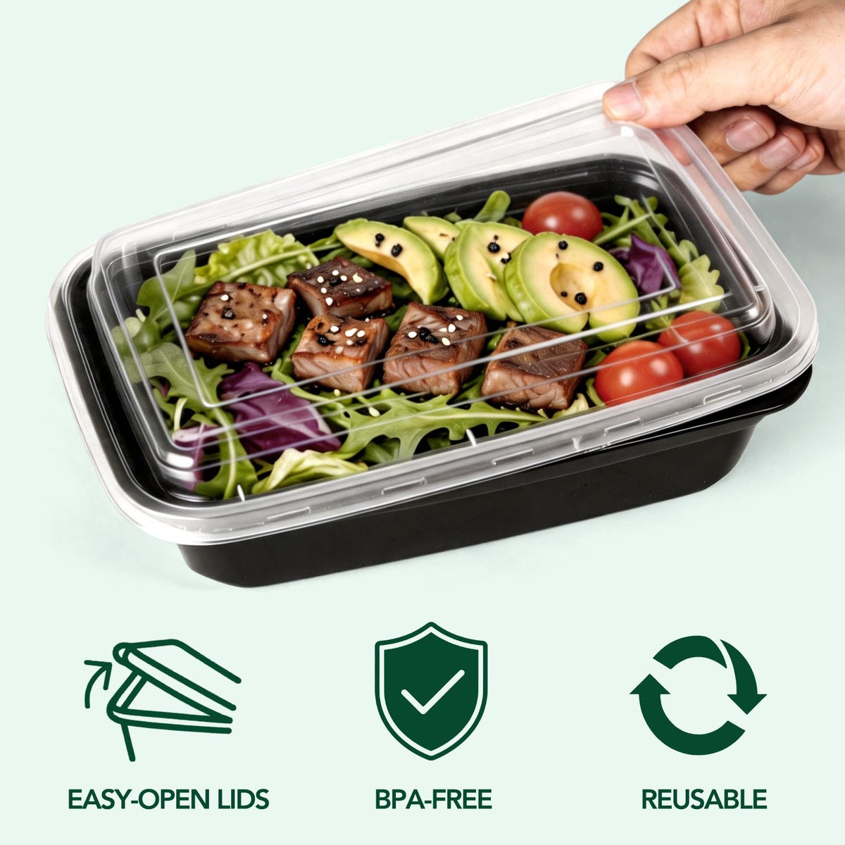 Freezer-safe storage for meal prep by Glotoch Express keeps flavors intact