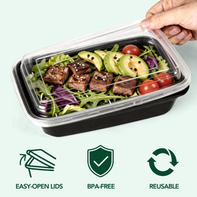 Freezer-safe storage for meal prep by Glotoch Express keeps flavors intact
