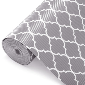 Glotoch Express shelf liner 12x20ft with non-slip backing keeps items secure.