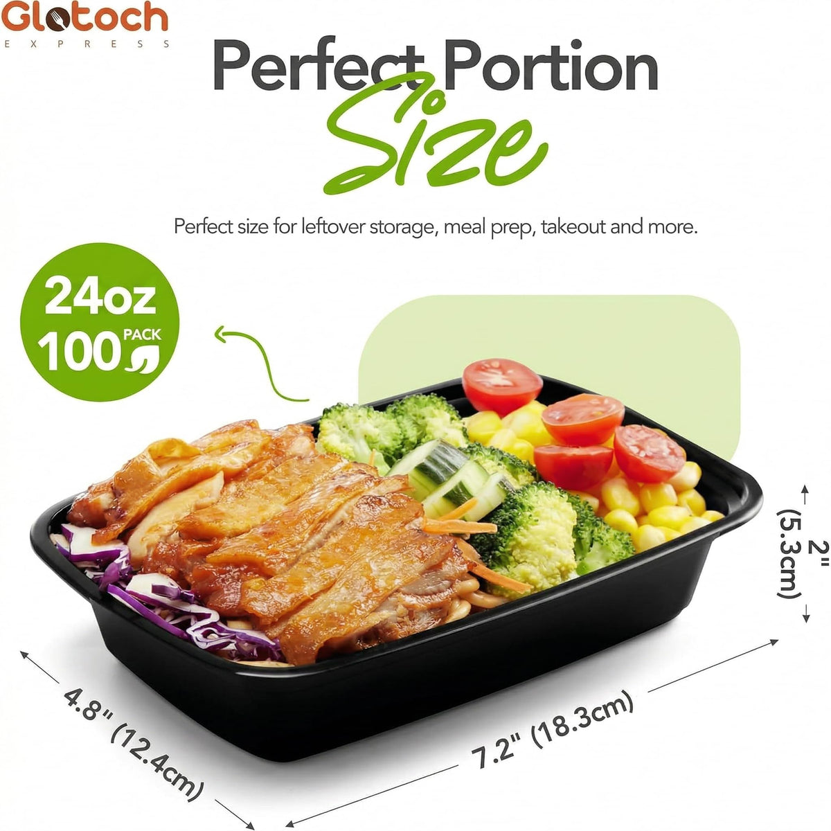 Glotoch Express stackable design saves freezer and pantry space.
