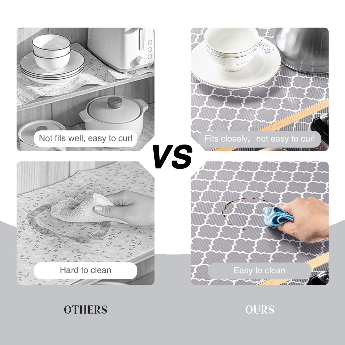 Glotoch Express waterproof shelf paper protects goods from leaks and stains.