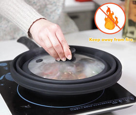 Dishwasher-safe splatter cover for quick, simple cleaning after meals