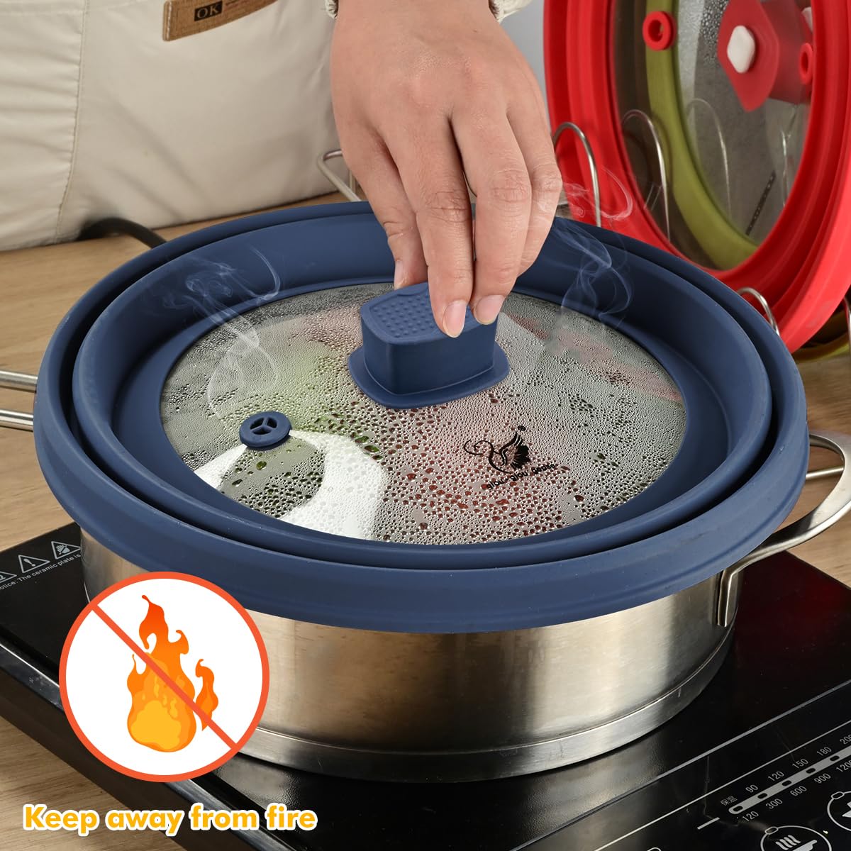 Glouglou GGG collapsible silicone rim saves storage space.