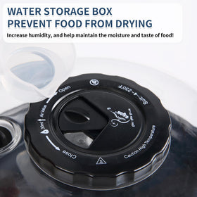 Glouglou-Goose GGG clear microwave lid shows food while heating and vents steam.