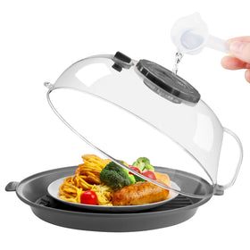 GLOU-GLOU GOOSE GGG microwave splatter cover protects meals during reheating.