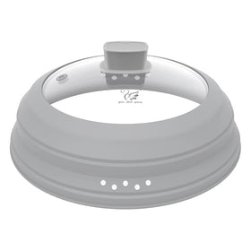 GLOU-GLOU GOOSE GGG splatter cover with collapsible silicone handle prevents messy splashes.